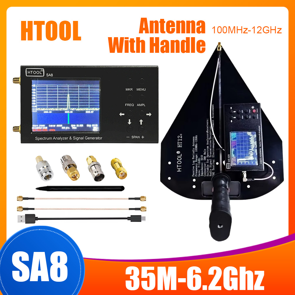 Signal Generator Spectrum Analyzer - HTOOL SA8 스펙트럼 분석기 35M-6.2GHz 신호