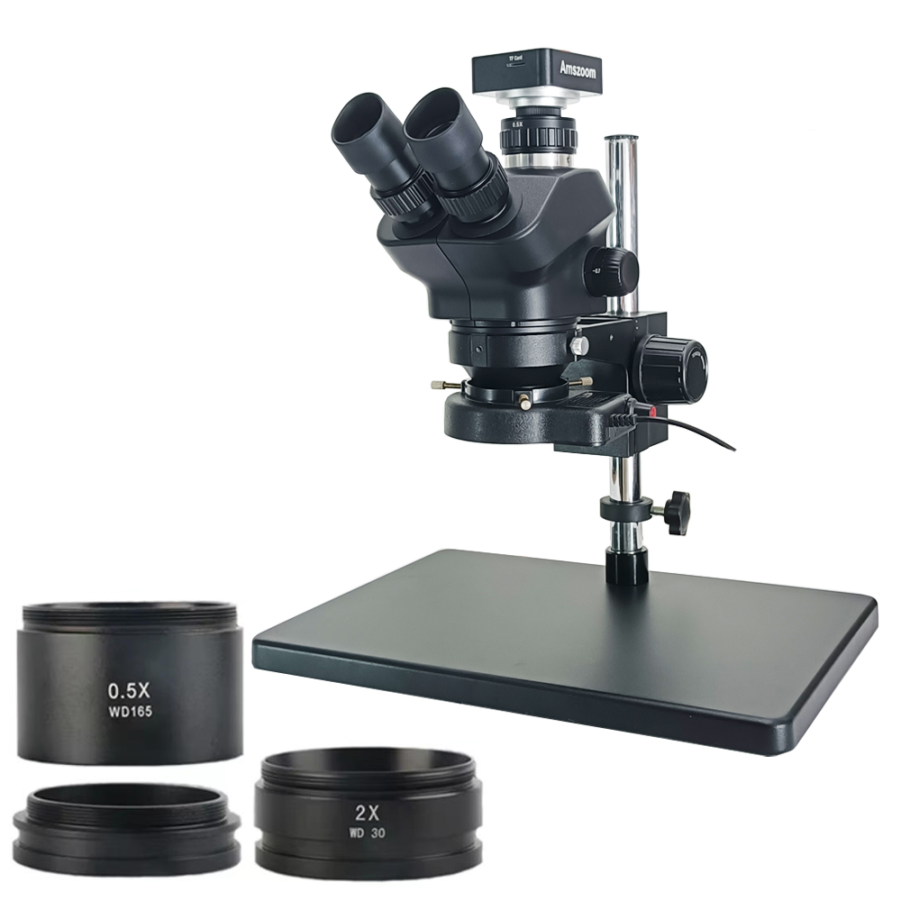 3.5X-100X 동시 초점 삼안 스테레오 현미경 4K - Stereo Trinocular Microscope Pcb 리뷰 및 가격