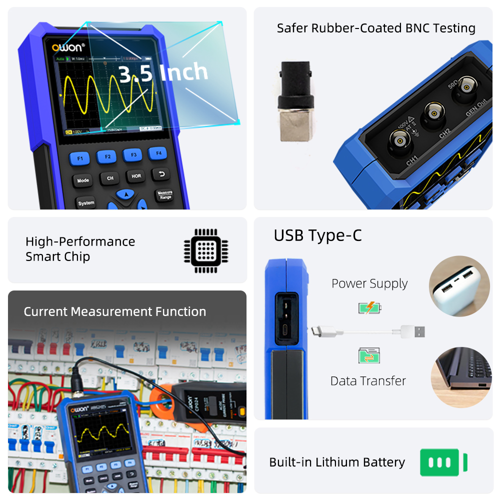 OWON HDS200 시리즈 휴대용 디지털 오실로스코프 - Signal Generator Spectrum Analyzer 리뷰 및 가격