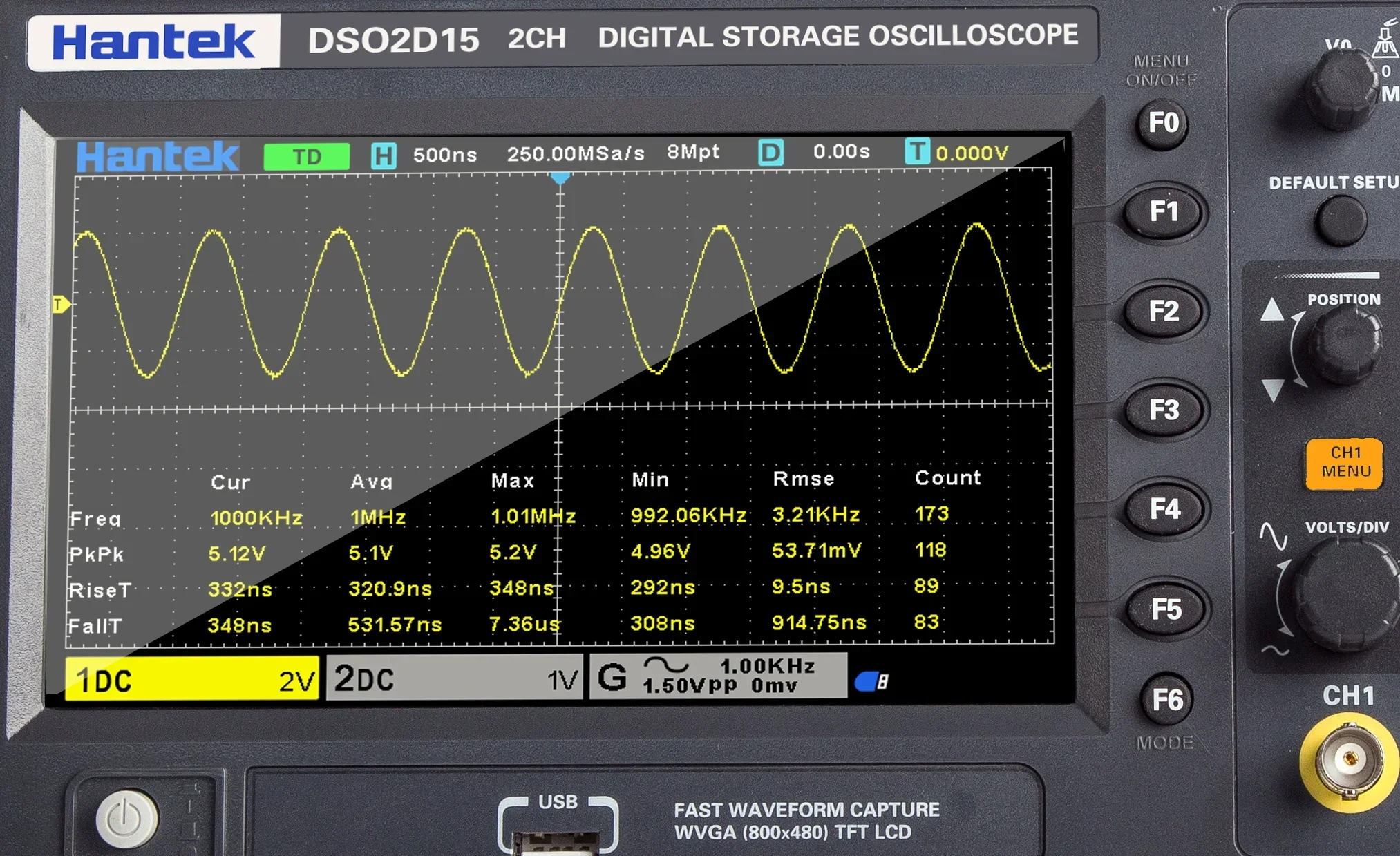 감도 Hantek 신호 발생 오실로스코프 DSO2C10 - Digital Storage Oscilloscope 100Mhz 리뷰 및 가격